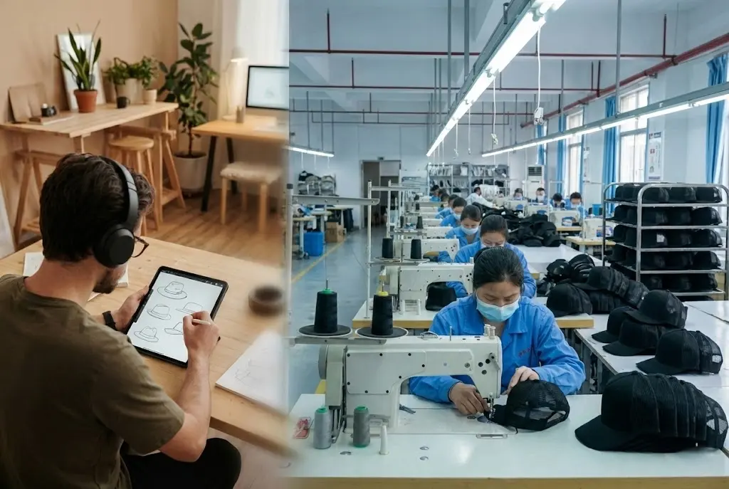 US office and China factory operations