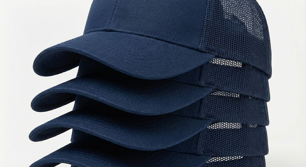 Multiple Grand Canal hats stacked showing identical color consistency